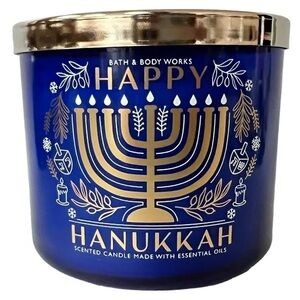 NWT Bath & Body Works Blue Hanukkah Candle